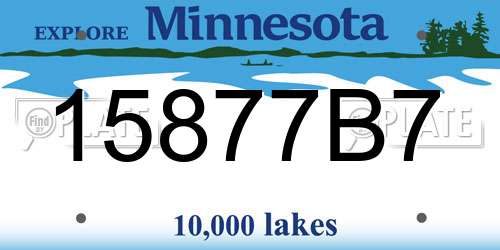 15877B7 Minnesota License Plate