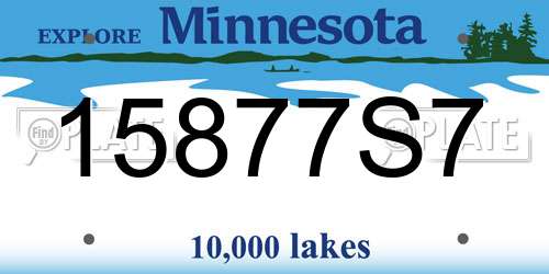 15877S7 Minnesota License Plate