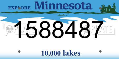 1588487 Minnesota License Plate