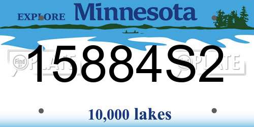 15884S2 Minnesota License Plate