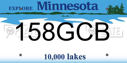 158GCB Minnesota License Plate