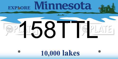 158TTL Minnesota License Plate