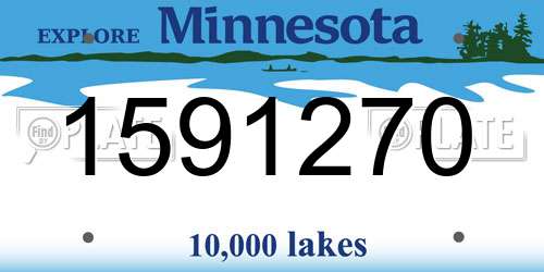 1591270 Minnesota License Plate