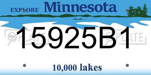 15925B1 Minnesota License Plate