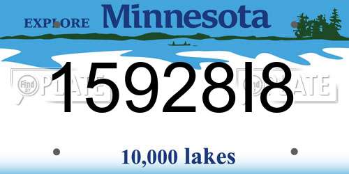 15928I8 Minnesota License Plate