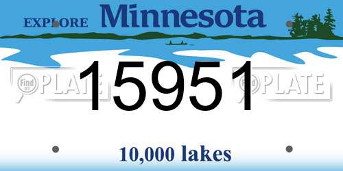 15951 Minnesota License Plate