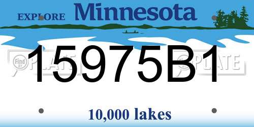 15975B1 Minnesota License Plate