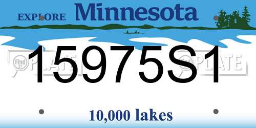 15975S1 Minnesota License Plate