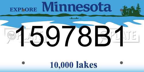 15978B1 Minnesota License Plate