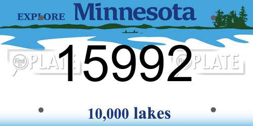15992 Minnesota License Plate