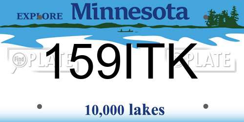 159ITK Minnesota License Plate