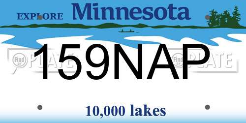 159NAP Minnesota License Plate