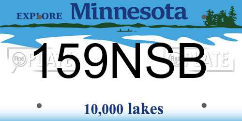 159NSB Minnesota License Plate