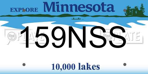 159NSS Minnesota License Plate