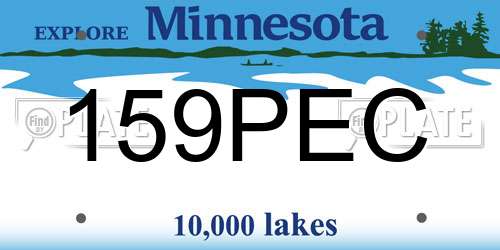 159PEC Minnesota License Plate