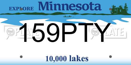 159PTY Minnesota License Plate