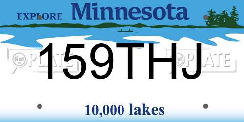 159THJ Minnesota License Plate