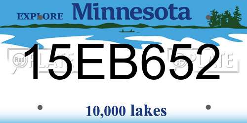 15EB652 Minnesota License Plate