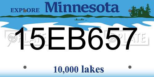 15EB657 Minnesota License Plate