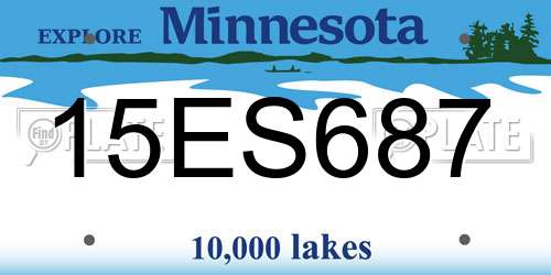 15ES687 Minnesota License Plate