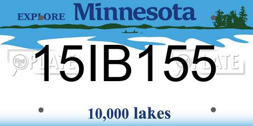 15IB155 Minnesota License Plate