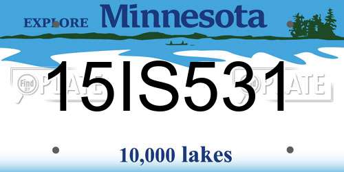 15IS531 Minnesota License Plate