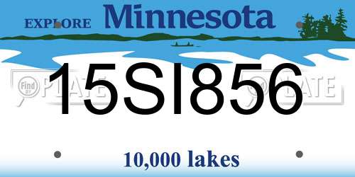 15SI856 Minnesota License Plate