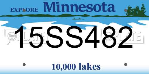 15SS482 Minnesota License Plate