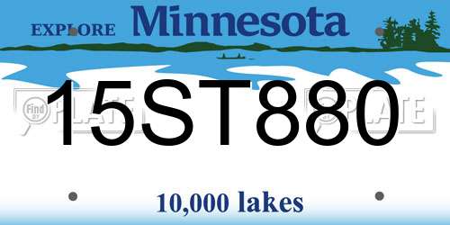 15ST880 Minnesota License Plate