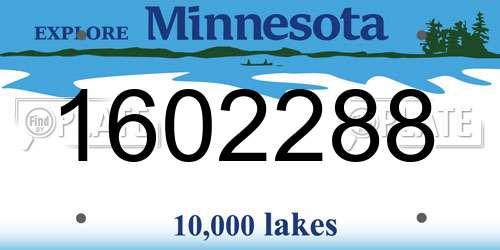 1602288 Minnesota License Plate