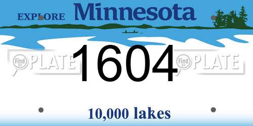 1604 Minnesota License Plate