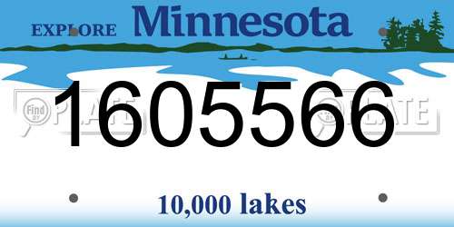 1605566 Minnesota License Plate