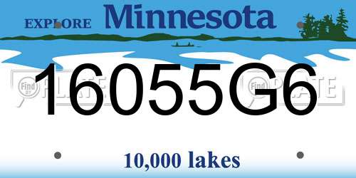 16055G6 Minnesota License Plate