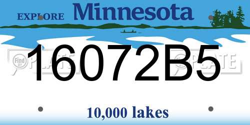 16072B5 Minnesota License Plate