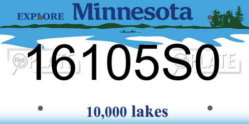 16105S0 Minnesota License Plate
