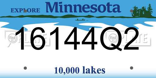 16144Q2 Minnesota License Plate