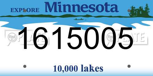 1615005 Minnesota License Plate