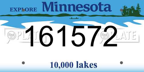 161572 Minnesota License Plate
