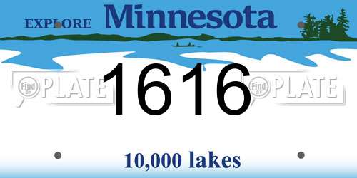 1616 Minnesota License Plate