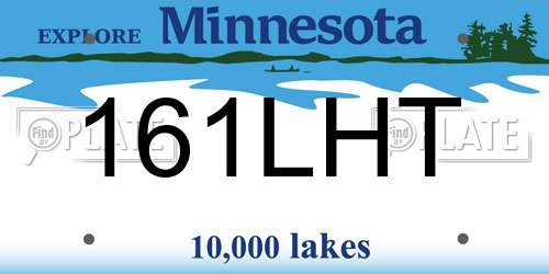 161LHT Minnesota License Plate