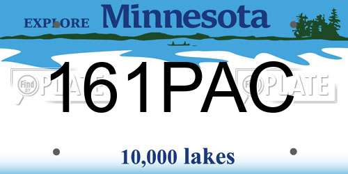 161PAC Minnesota License Plate