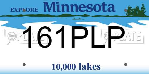 161PLP Minnesota License Plate