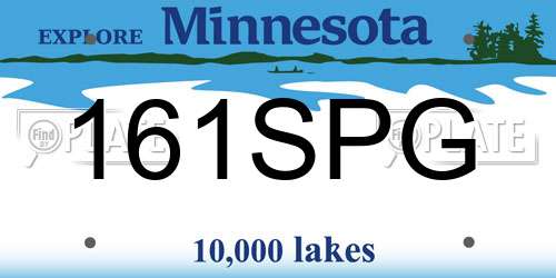 161SPG Minnesota License Plate