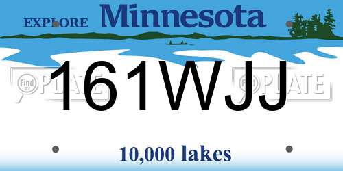 161WJJ Minnesota License Plate