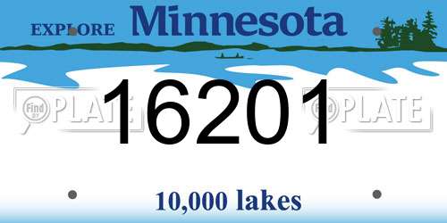 16201 Minnesota License Plate