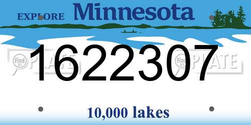 1622307 Minnesota License Plate
