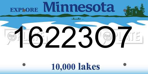 16223O7 Minnesota License Plate