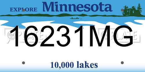 16231MG Minnesota License Plate