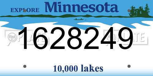 1628249 Minnesota License Plate