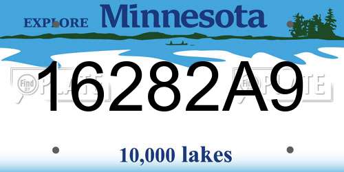 16282A9 Minnesota License Plate